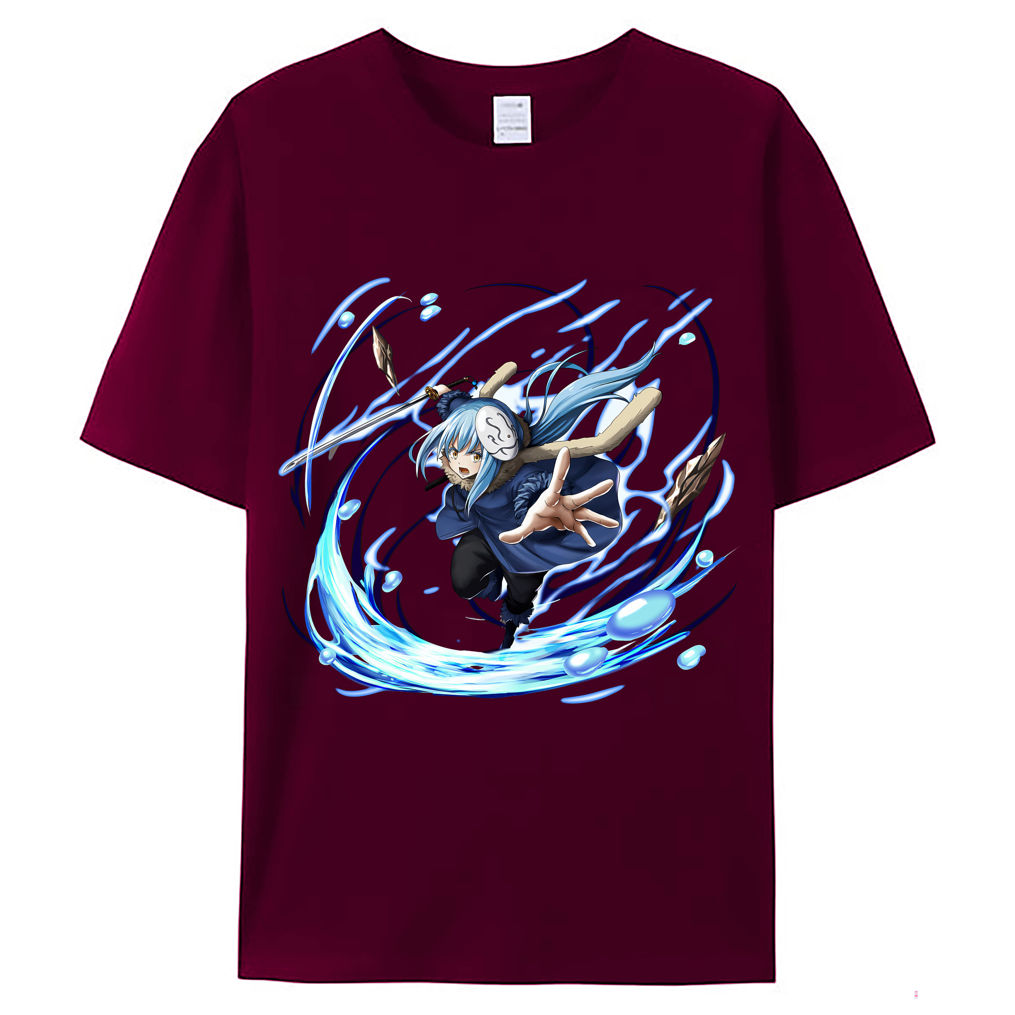 （画像用） 転スラ Regarding Reincarnated to Slime レディースカジュアルプリントTシャツ（綿100％）